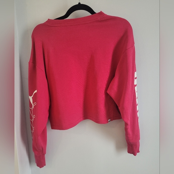 NWOT- Pink Puma cropped sweatshirt - Picture 6 of 7